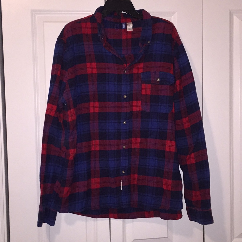 Blue and red men’s plaid